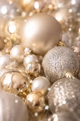 Elegant Champagne Glitter Bauble Background