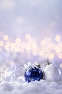 Elegant Winter Glitter Baubles Background
