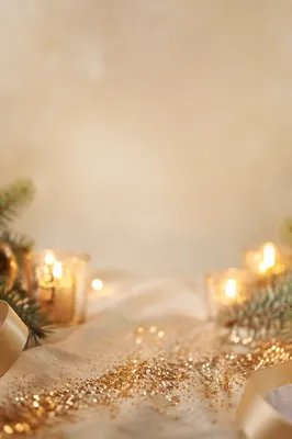 Golden Glitter Candlelight Christian Background