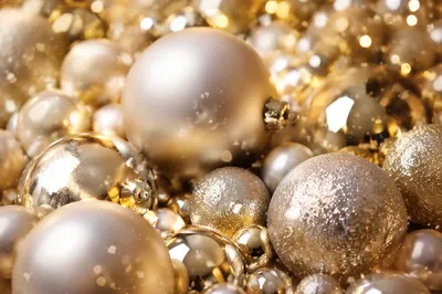 Elegant Glitter Baubles Festive Background