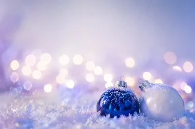 Elegant Winter Glitter Baubles Background