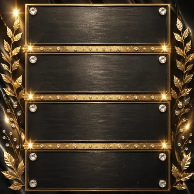 Elegant Gold and Black Metallic Panels