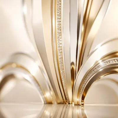 Elegant Shiny Gold Metallic Arc Background