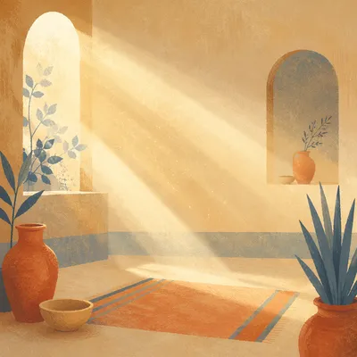 Golden Light Rays Spiritual Background