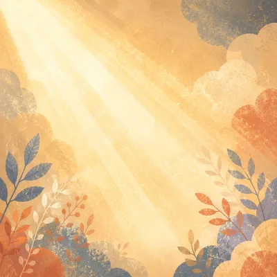 Golden Light Rays in Serene Sanctuary