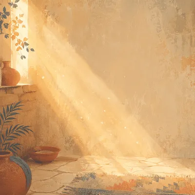 Golden Light Rays Spiritual Background