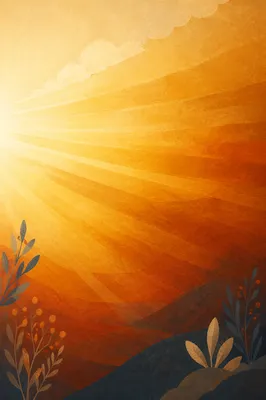 Golden Light Rays Spiritual Background