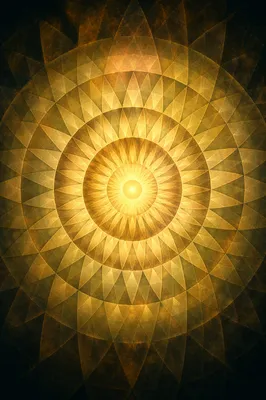 Golden Light Rays Sacred Abstract Background