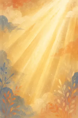 Golden Light Rays in Serene Sanctuary Haze