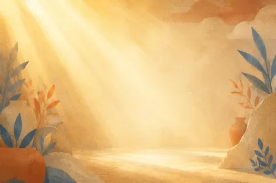 Golden Light Rays in Quiet Haze
