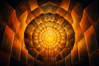 Golden Spiritual Light Rays Background