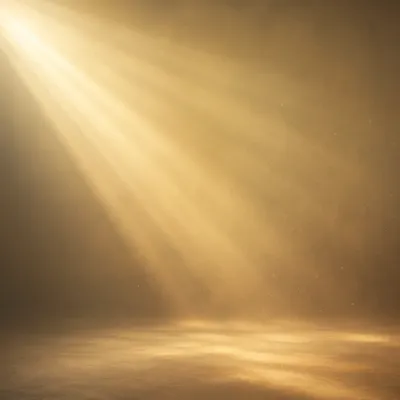 Golden Light Rays in Sacred Haze