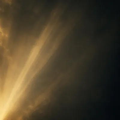 Golden Light Rays in Sacred Darkness