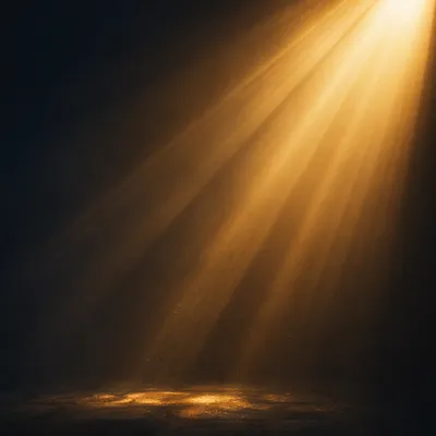 Golden Light Rays in Reverent Darkness