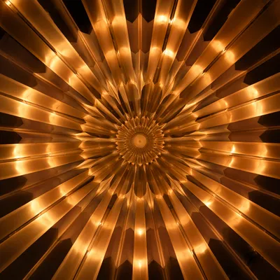 Golden Spiritual Light Rays Sunburst Background