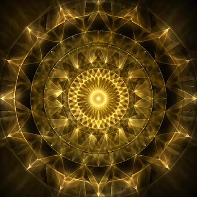 Golden Spiritual Light Rays Background