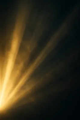 Golden Light Rays in Sacred Darkness
