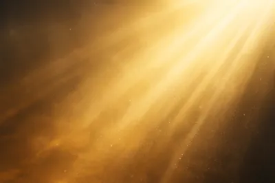 Golden Light Rays in Serene Sanctuary Haze