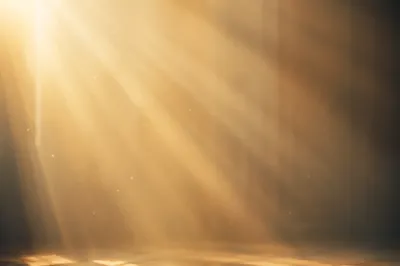 Golden Morning Light Rays Spiritual Background