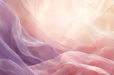 Pastel Silk Veils with Soft Light