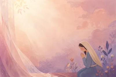 Pastel Lavender Prayer Gradient Background