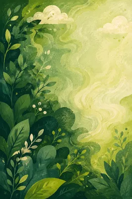 Fresh Green Botanical Abstract Background