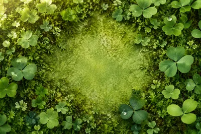 Fresh Moss and Clover Green Background