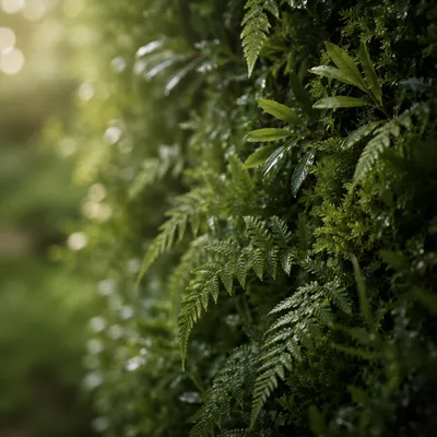 Fresh Fern and Moss Green Background