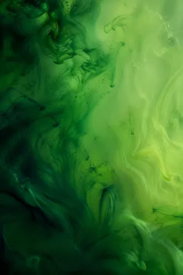 Fresh Green Liquid Swirl Background