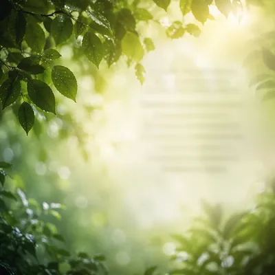 Peaceful Green Leaves Scripture Background