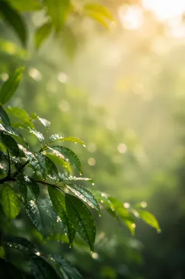 Fresh Green Leaves Scripture Background