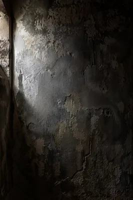 Dark Distressed Plaster Sanctuary Wall