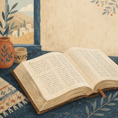 Faith Scripture Background with Open Sacred Book