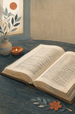 Open Sacred Book Faith Background