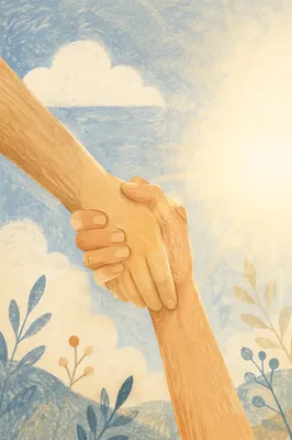 Supportive Hands with Fear Not Hope