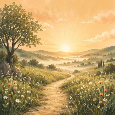 Sunrise Path of Hope and Future