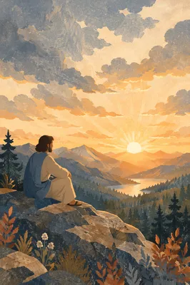 Hopeful Sunrise Over Mountain Valley