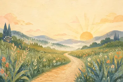 Sunrise Path of Hope and Future