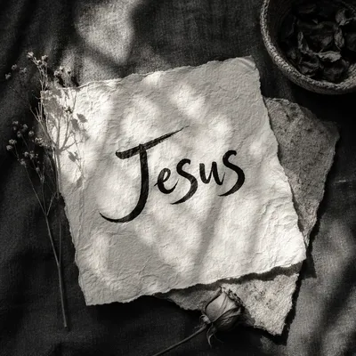 Elegant Jesus Name Calligraphy Background