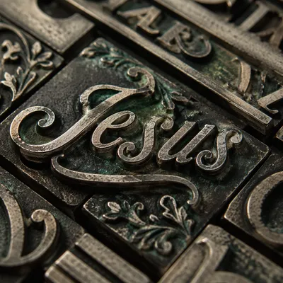Elegant Jesus Name Calligraphy Background