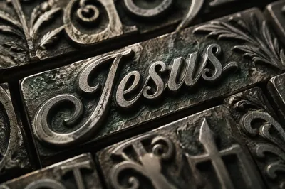 Elegant Jesus Name Calligraphy Background