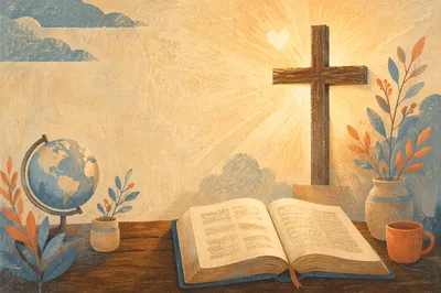 John 3 16 Cross Light Background