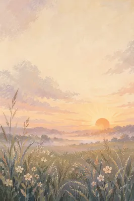New Mercies Sunrise Meadow Background