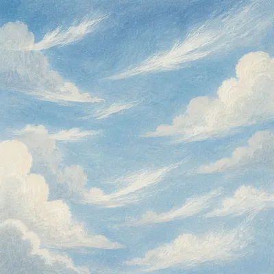Soft Blue Sky with Wispy Clouds