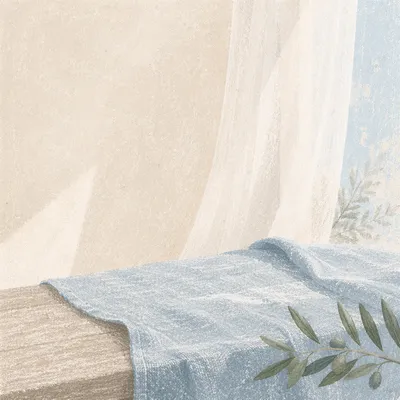 Soft Blue Linen Morning Light Background