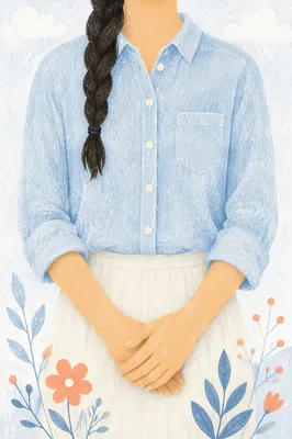 Calming Light Blue Clasped Hands Background