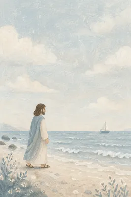 Calm Pale Blue Coastal Horizon