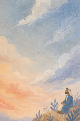 Soft Blue Sky with Layered Clouds