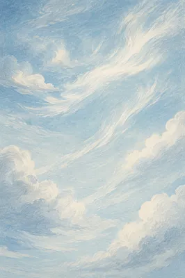 Soft Blue Sky with Wispy Clouds