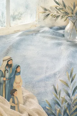 Soft Blue Linen Morning Light Background